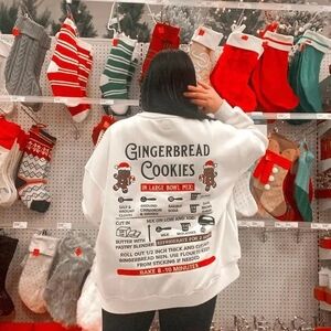 NWT Sunkist Coconut Gingerbread Cookie Recipe Ivory Sweatshirt